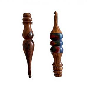 Crochets à crochet ergonomiques faits à la main, en fil de laine, de 3 mm à 15 mm d'épaisseur, longueur 20 cm, forme ovale, pour le crochet - Product Image 4