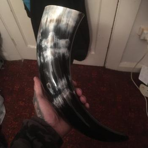 Viking <b>Drinking</b> <b>Horns</b> with Stand Polished Natural Buffalo <b>Horn</b> Craft Eco-Friendly Handmade Portable Exported From India - Product Image 4