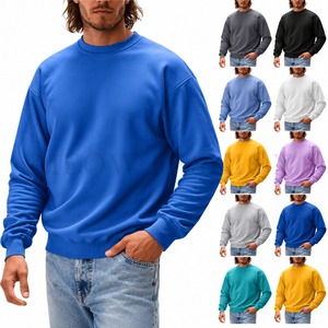 เสื้อสเวตเชิ้ตผ้าฝ้ายแบบยูนิเซ็กซ์ หลายสี คอกลม แขนยาว ทรงโอเวอร์ไซส์ เสื้อผ้าแฟชั่นสตรีทแวร์ ผู้ผลิตจากบังกลาเทศ - Product Image 5