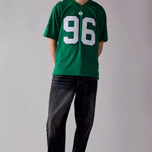 Maillot de football américain personnalisé en mesh avec impression par sublimation, T-shirt de sport surdimensionné respirant pour l'entraînement, numéro personnalisé - Product Image 3