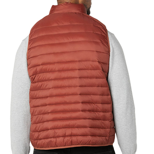 GENERSA SPORTS Gilet matelassé en polaire bleu marine pour homme, col montant, fermeture éclair, séchage rapide, coupe-vent, décontracté, coupe régulière, couleur unie - Product Image 3