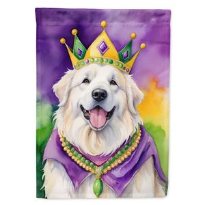 Great Pyrenees King Mardi Gras Multicolor <b>Garden</b> <b>Flag</b> Mailbox Decorative Yard Banner for Patio Artwork Flower Beds for Outdoor - Product Image 1