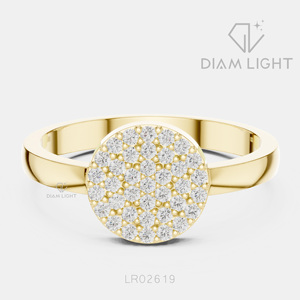 Bague de mariage ronde 0,222 CT, bijoux fins, certifiée IGI, or blanc 14 carats, diamant de laboratoire, bague de fiançailles et de mariage - Product Image 5
