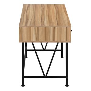 Scrivania per Computer da 48 Pollici per Casa e Ufficio con Laminato Marrone e Metallo Nero, Stile Transizionale con Cassetti Portaoggetti - Product Image 6