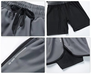 Durable Workout Shorts with Modern Athletic Style Export Quality Double Layer Shorts Manufacturer Workout Double Layer Shorts - Product Image 4