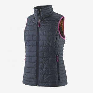 Gilet bouffant surdimensionné décontracté en polyester de haute qualité pour hommes, fermeture à glissière complète à la mode avec étiquettes de logo brodées sur mesure pour l'hiver - Product Image 1