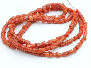 Perles de corail rouge italien, forme goutte, 16 pouces, 4-3 mm environ, pour la fabrication de bijoux, fournitures pour grossistes PMEGEMSBEADS, MOQ 10 brins - Product Image 3