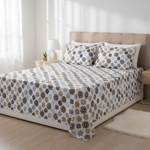 Sábanas de Microfibra de Lujo Modernas con Acabado Color Durazno para Cama Doble |   Duradero y Ecológico, 200 Hilos, 100 g/m², Fácil de Lavar, Personalizable - Product Image 1