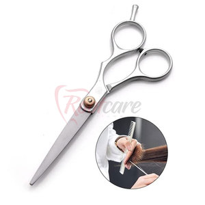 Wholesale Price Best Quality Stainless Steel Blade <b>Left</b>-<b>Handed</b> Foldable Long Handle Barber <b>Scissors</b> Hair Cutting Hot Sale - Product Image 4