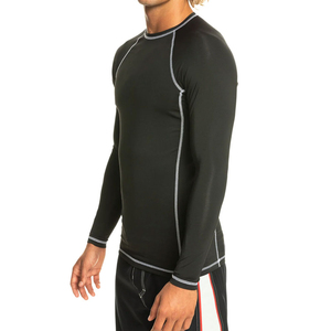 Wholesale Customized Unisex Long Sleeve Rash Guard BJJ Kimono Breathable Spandex/Polyester 200GSM Fabric Custom Logo Printing - Product Image 3