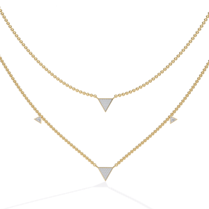 Collier minimaliste en or massif 14 carats plaqué or, diamant naturel taille brillant rond, unisexe, pour tous les jours, mariage, fête, cadeau, bijoux - Product Image 3