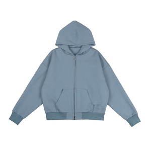 เสื้อฮู้ดซิปคู่ผ้าฟลีซหนานุ่ม 100% ผ้าฝ้าย สำหรับฤดูหนาว แบบขายส่งตามสั่ง - Product Image 6