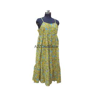 Vestido Midi Bodycon 100% Algodón, Cuello en V, Estampado Floral, Sin Mangas, Logotipo Frontal, para Mujer, para Fiestas en la Playa, Atuendos de Noche - Product Image 4