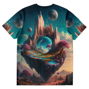 T-shirts décontractés pour hommes, coupe classique, à manches courtes, col rond, 100 % polyester tricoté, impression par sublimation personnalisée en gros - Product Image 4