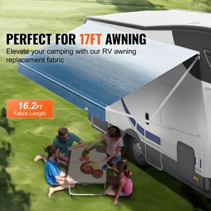 Tessuto per Tende da Sole per Camper in PVC Resistente da 16 once, Sostituzione per Tende da Sole RV, Lunghezza 16FT 2'', Impermeabile 17FT, 3 Strati, Montaggio Laterale - Product Image 2