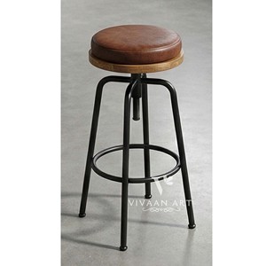 Taburete de Bar Tradicional de Madera Maciza de Lujo con Asiento de Tela y Diseño Elegante para Isla de Cocina y Comedores de Apartamentos - Product Image 4