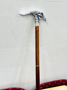 Canne de marche multifonctionnelle en bois de rose et laiton avec tête de dragon pour Halloween et Thanksgiving - Product Image 4