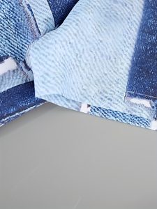 2026 New Design Mens Blue and White box style Summer <b>Set</b> for Beachwear Style Fashionable Streetwear Perfect Short <b>Set</b> For Unisex - Product Image 6