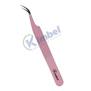 Pince à épiler professionnelle en acier inoxydable de marque privée pince à épiler d'extension de cils à pointe en fibre noire - Product Image 3