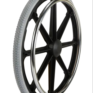 Roue arrière en nylon gris de 20 pouces Emco, pneu de remplacement durable non-marquant, ajustement universel, fournitures de thérapie, réadaptation - Product Image 1
