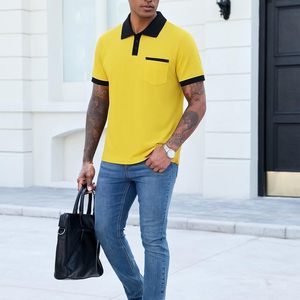 Camiseta Polo de Hombre al por Mayor de Alta Calidad, 100% Algodón, con Cuello, Transpirable, con Patrón Sólido o Estampado, para Uso Casual - Product Image 6