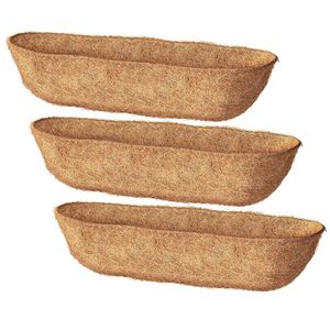 3 unidades de revestimientos de coco para macetas de ventana colgantes de 24/30/36 pulgadas, cestas de media luna, accesorios para macetas de coco - Product Image 1