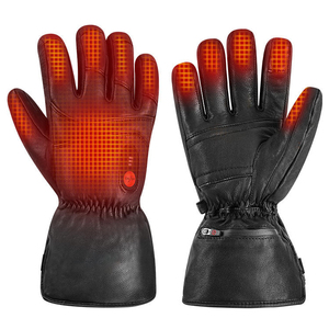 Gants de ski légers et imperméables en cuir de mouton, technologie chauffante rechargeable, coupe-vent, pour le ski de fond et le snowboard - Product Image 4