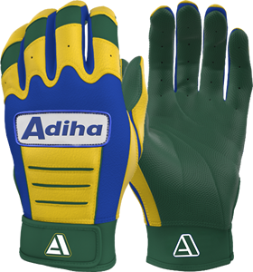 Wholesale Leather Baseball Batting Gloves Softball Use Short Cuff Anti-Slip <b>Hook</b> Loop Closure High Quality Made in Adiha Impex - Product Image 3