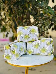 Veer Handicrafts Eco-Friendly <b>Waterproof</b> Velvet Tassel Fashion Cosmetic Bag Zipper Closure Soft Handle Medium Size Travel <b>Pouch</b> - Product Image 4