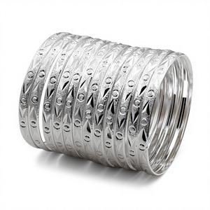 Bracelets en argent plaqué en gros, bracelets tendance, bracelets traditionnels en argent plaqué, bracelets en laiton argenté, bracelets en argent personnalisés - Product Image 2