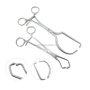 คีมหนีบยึดจานคีมครึ่งวงแหวนพร้อมเครื่องมือผ่าตัดเกี่ยวกับศัลยกรรมกระดูกทำจากสเตนเลสสตีล - Product Image 5