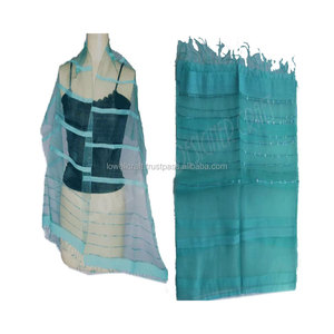 Pañuelo de Seda Transparente Tejido a Mano para Mujer con Detalles de Lentejuelas, Accesorio de Moda Femenino Elegante y de Primera Calidad, Ligero y Lujoso - Product Image 2