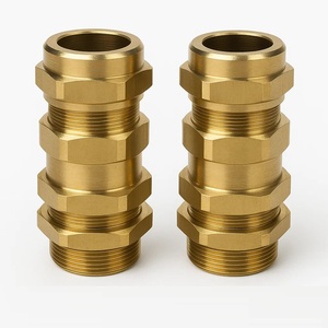 Prensaestopas de latón de grado superior sin grietas, de fácil ajuste con tuerca de seguridad para cables blindados, prensaestopas separable - Product Image 3