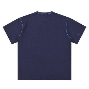 เสื้อยืดโอเวอร์ไซส์ทรงบ็อกซี่ ผ้าคอตตอน 100% หนานุ่ม ซักย้อมสีแบบแอซิดวอช ตัดเย็บแบบครอป ตัดต่อผ้าแบบแพนเนล รับผลิตตามสั่งขายส่ง (OEM) - Product Image 2