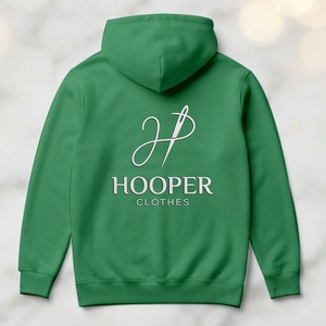 Top Sale Hooper Clothes Sustainable See Green Color Men's Winter Pullover Street Wear <b>Hoodies</b> Custom Design Lined Breathable - Product Image 4