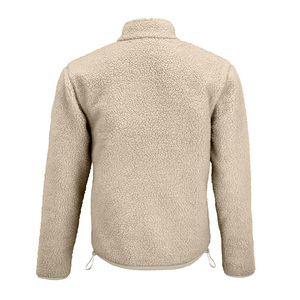 Chaqueta de Forro Polar Sherpa para Hombre al por Mayor, con Cremallera Completa, Gruesa y Cálida, Cuello Alto, Multibolsillos, Abrigo Teddy de Invierno, OEM MOQ - Product Image 2