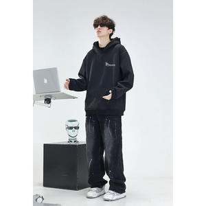 Vente en gros de sweat-shirts à capuche unisexes 100% coton, streetwear de haute qualité, 2 pièces MOQ, tissu en molleton fabriqué au Pakistan - Product Image 4