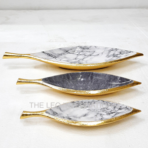 Home Decor Custom Nordic Modern Luxury Wood Material Creative Tray <b>Decorative</b> Serving Trays With Metal Handles - Product Image 4