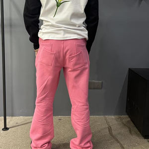 Pantalon de jogging tendance pour homme, coupe ample évasée, avec rivets et cordon de serrage - Product Image 1