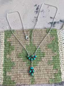 Natural Kingman Turquoise <b>Necklace</b> Handmade Sterling Silver <b>Boho</b> Southwestern Statement Jewelry Gift for Her Pendant - Product Image 5