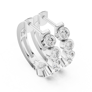 Diamant Club MOSSANITE 22K OR Bijoux Femmes Nouvelle Mode Boucle D'oreille En Laiton Hoop Boucle D'oreille - Product Image 4