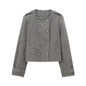 Chaqueta de Invierno para Mujer, Elegante, Personalizada, de Tela Vaquera, Talla Grande, Sólida, Transpirable, Resistente al Viento, con Mangas Largas - Product Image 1