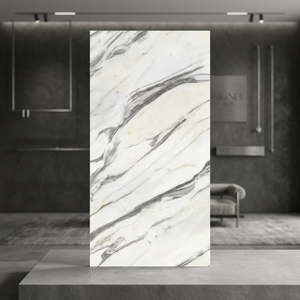 Viola Statuario, Gran Oferta, Azulejos de Porcelana de 80x160cm, Azulejos Brillantes para Piso y Pared, Baño, Cocina, Formato Grande, Duraderos, Resistentes a los Ácidos - Product Image 5