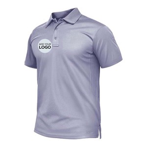T-shirt à manches courtes, anti-transpiration, pour le golf et le tennis, polos légers pour hommes, polos en coton piqué, classiques et actifs - Product Image 1