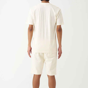 High Selling Eco Friendly Summer Men Beach T-Shirt & Shorts Set 100% Cotton Quick Dry Hip Hop Style Low Price - Product Image 2