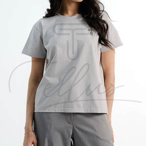 Camisetas de Verano para Mujer, Lisas, 100% Algodón, Cuello Redondo, Corte Ajustado Informal - Product Image 2