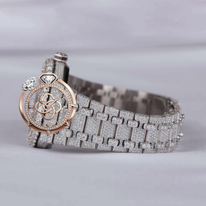 Handcrafted Moissanite <b>Diamond</b> <b>Watch</b> Men Full Pave VVS Stone Bracelet Wristwatch - Product Image 4