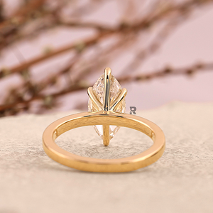 Bague de fiançailles Jiani Marquise Solitaire avec diamant de laboratoire 1ct 2ct 3ct 4ct 5ct, or 10K 14K 18K PT950, bijoux sur mesure pour femmes - Product Image 4