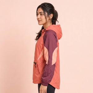 เสื้อกันลมแบบมีฮู้ดสำหรับฤดูหนาว ซิปด้านหน้า ใส่สบาย เหมาะสำหรับกิจกรรมกลางแจ้งสำหรับผู้หญิง กันน้ำ น้ำหนักเบา ผลิตจากผ้าเชลล์ - Product Image 3
