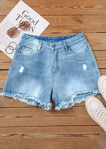 Women Denim <b>Shorts</b> Ladies <b>Trousers</b> High Waist Pants <b>Shorts</b> Summer Casual Ripped Jeans Pants - Product Image 6